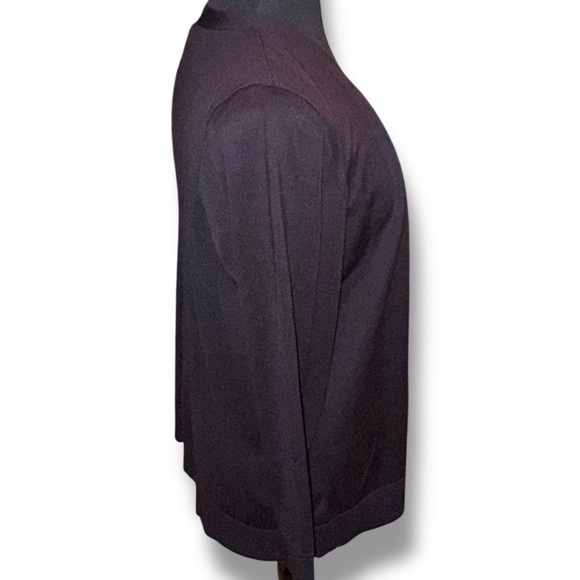 LANE BRYANT Modern Long-Sleeve Open-Front Cardigan - 18/20 Black - Picture 5 of 14